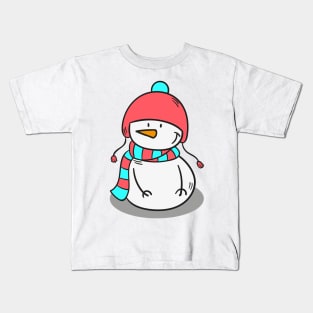 snowman-five design Kids T-Shirt